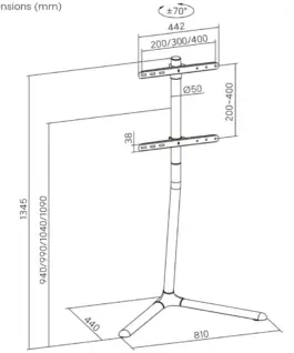 Maclean TV floor stand