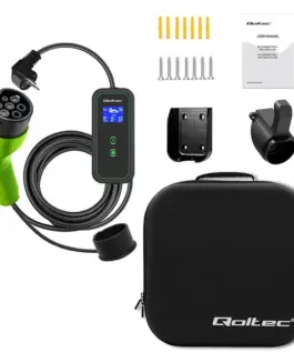 Qoltec Mobile EV зарядно with adjustable 2in1