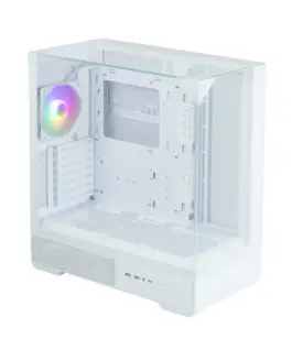 Alternative view of Zalman кутия за компютър P40 Prism Mid-Tower Tempeчервен Glass бял