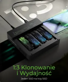 Alternative view of IcyBox ICY BOX IB-4013MCL-C4 4-Bay NVMe SSD Docking