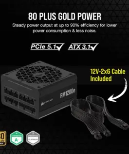 Corsair RM1200e PCIe5.1 80+GOLD F.MODULAR ATX3.1 - Image 3
