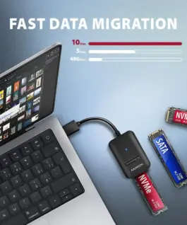 AXAGON адаптер Gen 2 M.2 NVMe/SATA SSD AMD2-AM USB-A