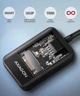 AXAGON адаптер Gen 2 M.2 NVMe/SATA SSD AMD2-AM USB-A