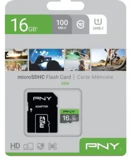 PNY памет card microSDHC Elite 16GB P-SDU16GU185GW-GE