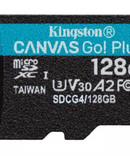 Kingston microSD 128GB CanvasGo! Plus 200MB/s A2 U3 V30 + адаптер