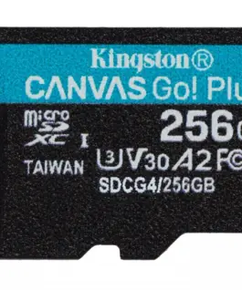 Kingston microSD 256GB CanvasGo! Plus 200MB/s A2 U3 V30 + адаптер