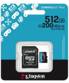 Alternative view of Kingston microSD 64GB CanvasGo! Plus 200MB/s A2 U3 V30 + адаптер