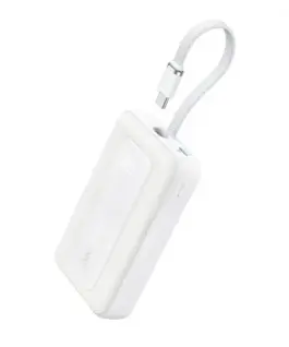 Anker външна батерия ZOLO 10000mAh 30W built-in USB-C кабел бял