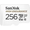 Карта памет SANDISK High Endurance microSDXC 256GB + SD Adapter - for dash cams & home monitoring up to 20000 Hours Full