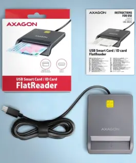AXAGON CRE-SM3TC smart card reader USB-C 1.2m кабел