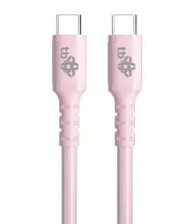 TB USB C - USB C 60W jelly кабел 1m розов