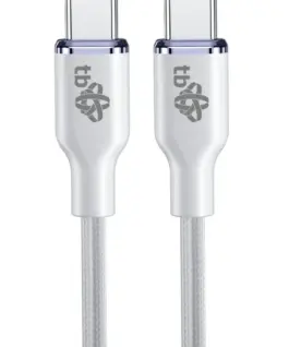 TB USB C - USB C 60W Glamour кабел 1.5m бял