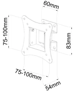 Techly TV wall mount 13-30 inches LED/LCD 15kg swivel tilt