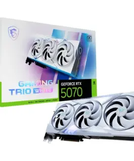 MSI видео карта GeForce RTX 5070 12G GAMING TRIO OC бял GDDR7 192bit