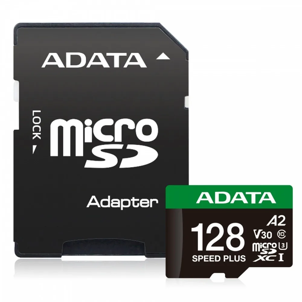 Adata памет card microSD Speed Plus card 128GB UHS1 U3 V30 A2 180/160 MB/s