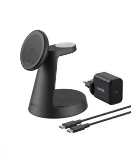 Anker MagGo Wireless зарядна станция (3-in-1 Dock stand) черен