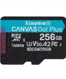 Kingston памет card microSD 256GB Canvas Go! Plus 200MB/s A2 U3 V30