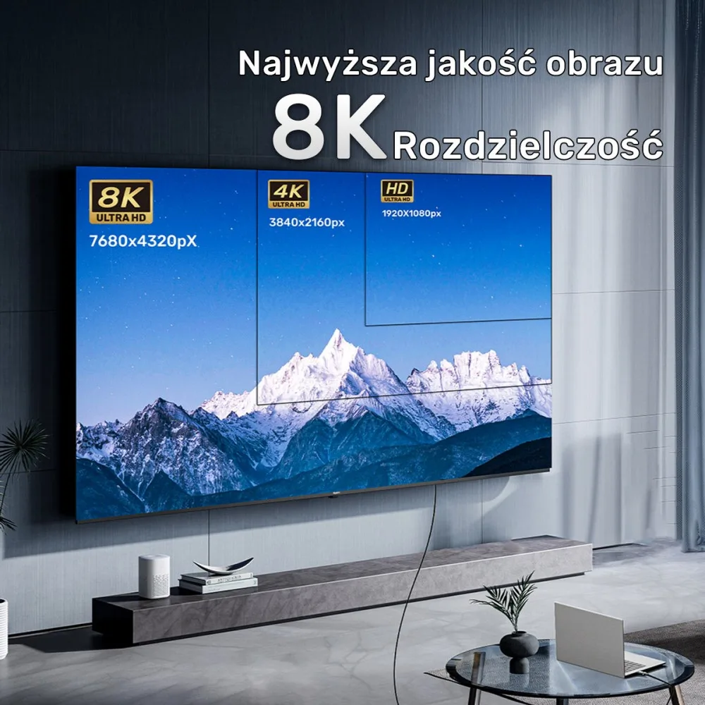 Unitek HDMI Optic кабел 2.1 AOC 8K120Hz 3m C11085GY03-3 - Image 3