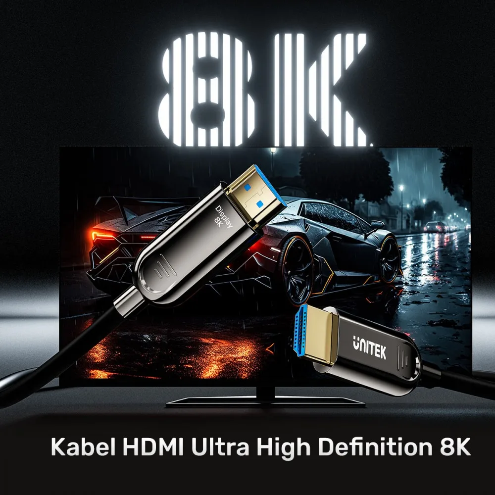 Unitek HDMI Optic кабел 2.1 AOC 8K120Hz 3m C11085GY03-3 - Image 5