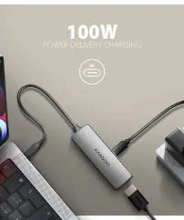 AXAGON RVC-HI8KPD USB-C HDMI 8K адаптер ALU PD 100W