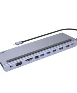 Unitek HUB USB-C 11in1 USB-C RJ45 PD 100W; D1022B