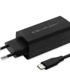 Qoltec 90W GaN зарядно 5V 20V 3A 4.5A USB C 3.1