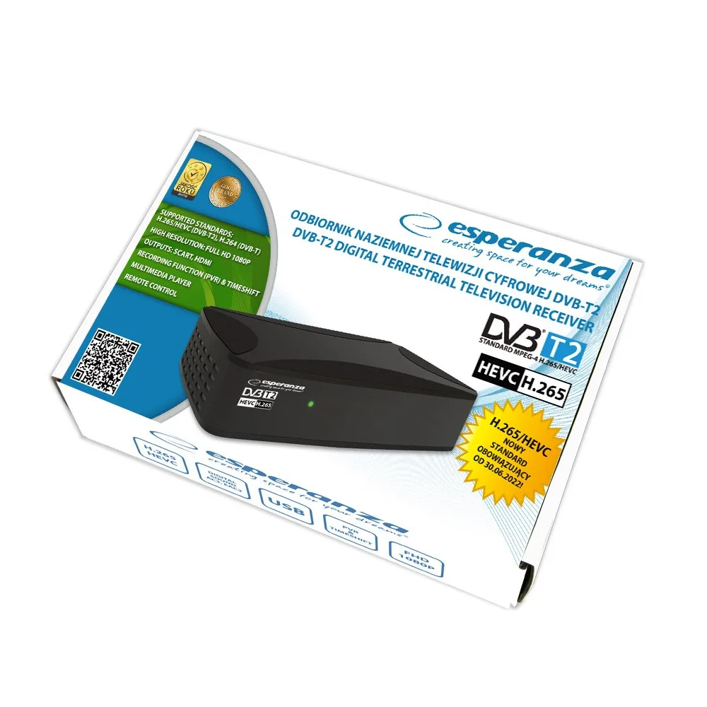 Esperanza Digital Tuner/decoder DVB-T2 H.265/HEVC - Image 2