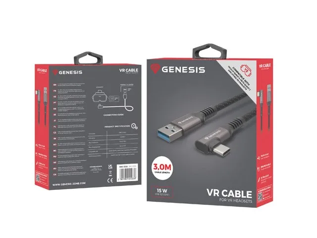 Genesis USB-C ->USB-A 3.1GEN1 кабел PD15W VR - Image 3