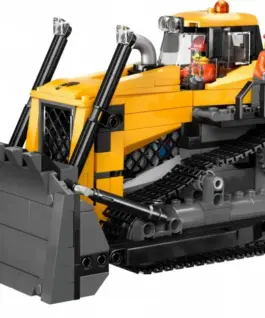 Alternative view of LEGO City 60466: жълт Bulldozer with Loader