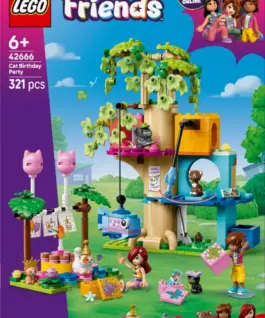 LEGO Friends 42666 building blocks: Cat Birthday Party and Tree House