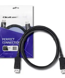 Alternative view of Qoltec DisplayPort v1.4 M / DisplayPort v1.4 M 1.5m