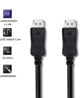 Qoltec DisplayPort v1.4 M / DisplayPort v1.4 M 1.5m