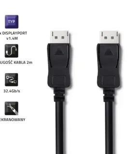 Qoltec DisplayPort v1.4 M / DisplayPort v1.4 M 2m