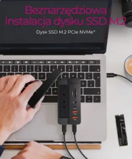 Alternative view of IcyBox IB-DK4072M-CU31 10in1, NVMe SSD slot