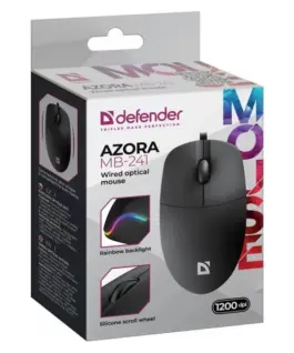 Defender WIчервен мишка AZORA MB-24 1 1200 DPI черен