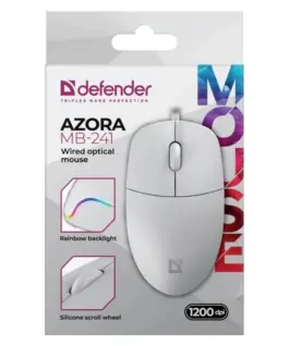 Defender WIчервен мишка AZORA MB-24 1 1200 DPI бял