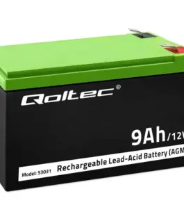 Qoltec Gel battery | 12V | 9Ah | Max.90A | AGM