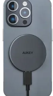 Alternative view of AUKEY LC-MC10 Qi2 Wireless зарядно MagSafe 15W 3A USB-C