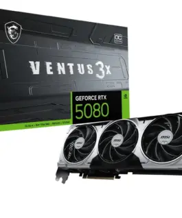 MSI видео карта GeForce RTX 5080 VENTUS 3X OC PLUS 16G GDDR7 256bit 3DP/HDMI
