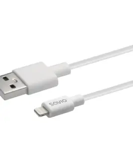 Alternative view of Savio CL-192 USB-A to Lightning кабел - 1 m, бял