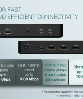 i-tec USB-C Intelligent Triple Display Docking Station Power Delivery 100W