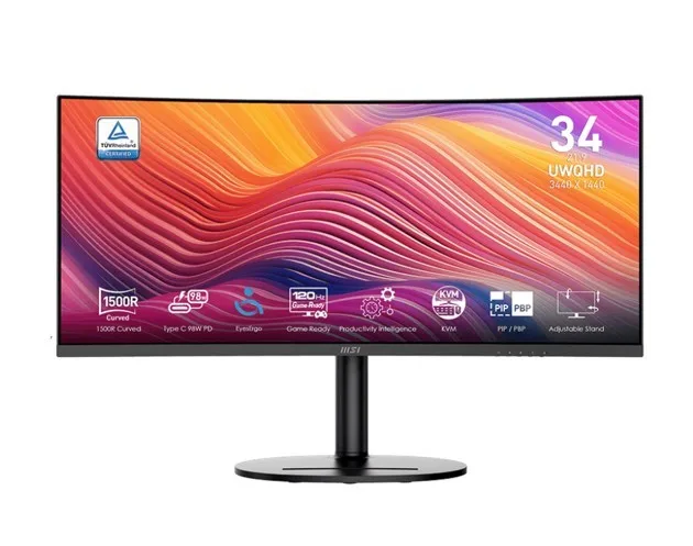 MSI Monitor Modern MD342CQP 34 inches LED/UWQHD/Curved/120Hz/черен