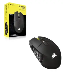 Alternative view of Corsair Mouse Scimitar Elite Wireless SE Gun Metal 33000 DPI