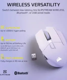 Corsair Mouse Scimitar Elite Wireless SE бял 33000 DPI