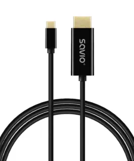 Alternative view of Savio CL-191 USB-C to HDMI кабел - 30 Hz, 2 m, Plastic