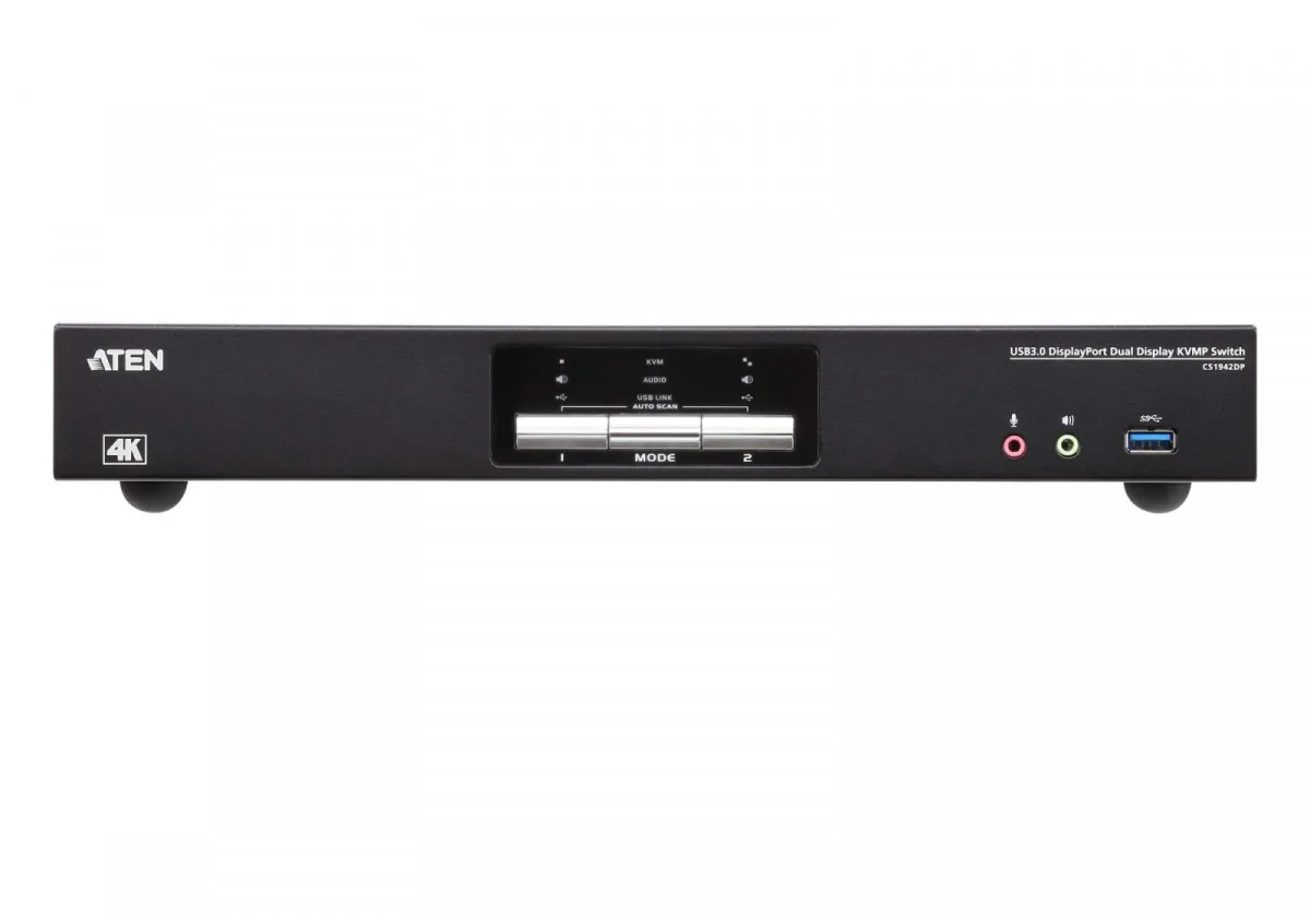 ATEN 2-Port USB 3.0 4k DP Dual Display KVMP Switch - Image 2