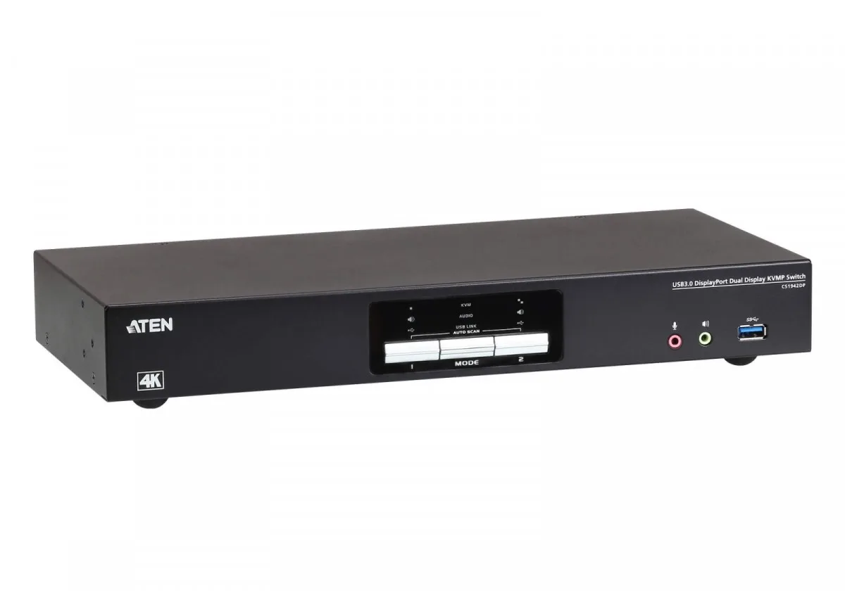 ATEN 2-Port USB 3.0 4k DP Dual Display KVMP Switch - Image 3