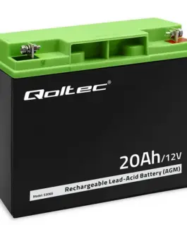 Qoltec AGM battery 12V 20Ah max. 300A