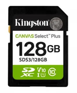 Kingston памет card 128GB Canvas Select Plus Gen3 150MB/s