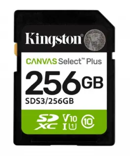 Kingston памет card SD 256GB Canvas Select Plus Gen3 150MB/s